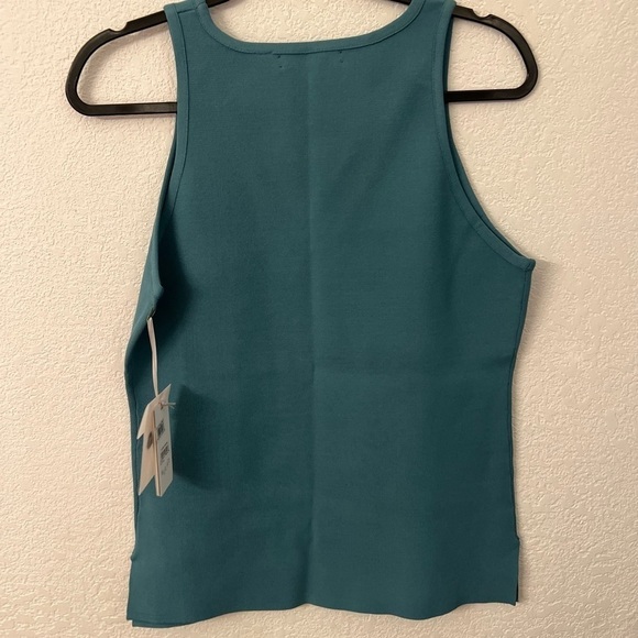 Caroline Issa teal hydro Nordstrom Signature top womens size large - Picture 4 of 10